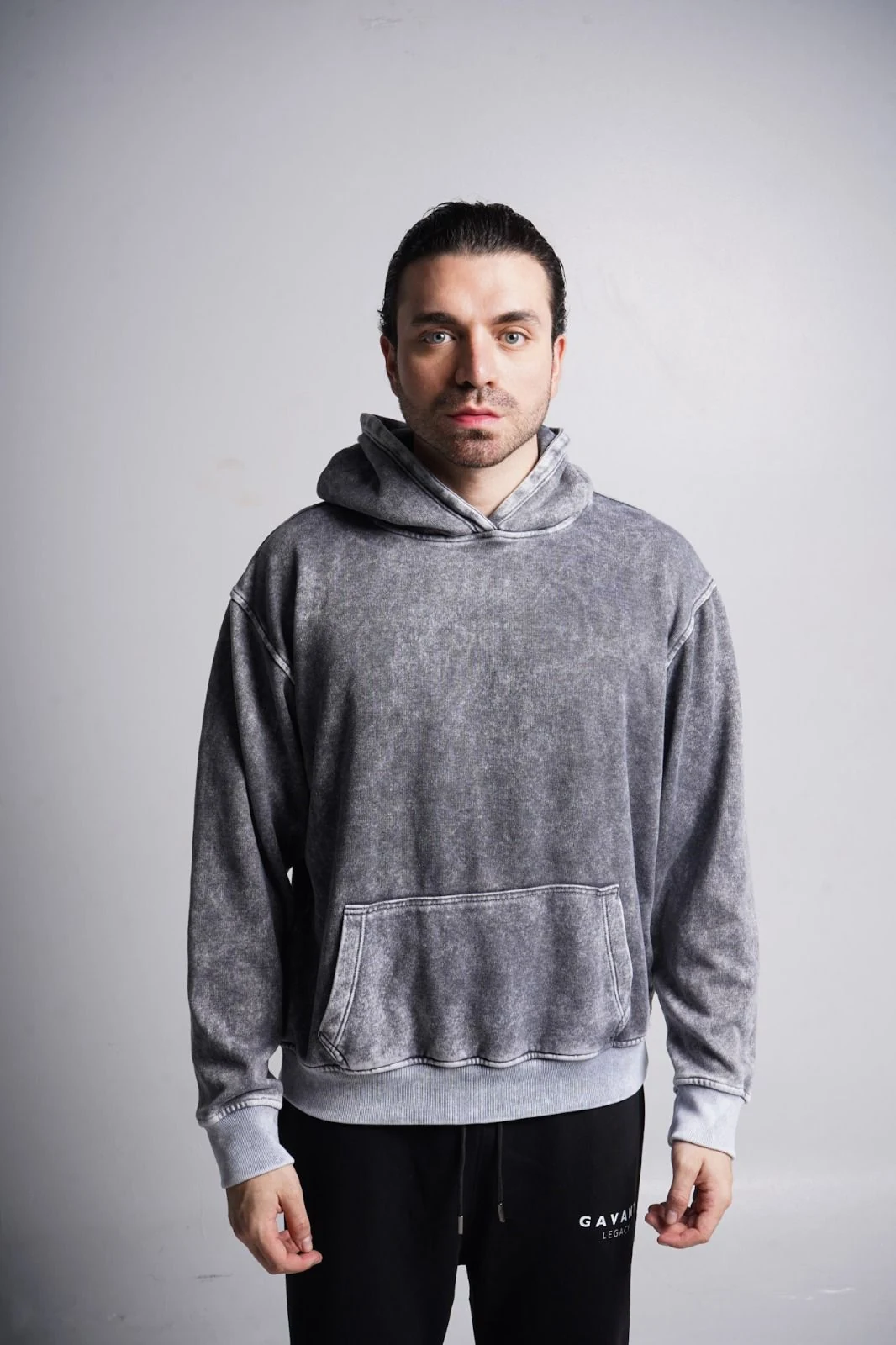Hoodie acid wash 300g